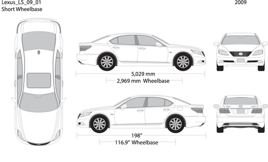 2009 Lexus Ls V01 Vehicle Wrap Template