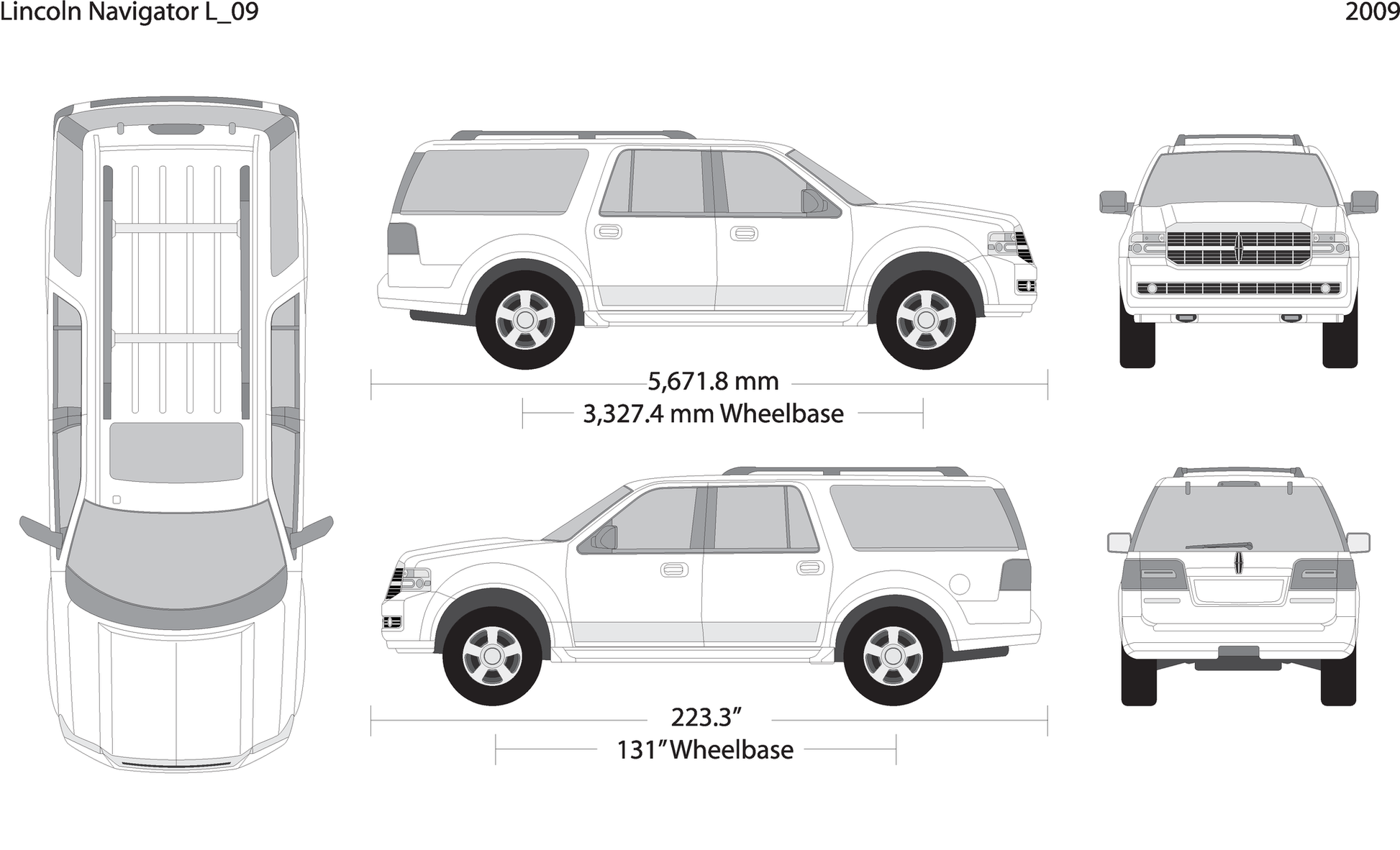 2009 Lincoln Navigator V09 Vehicle Wrap Template