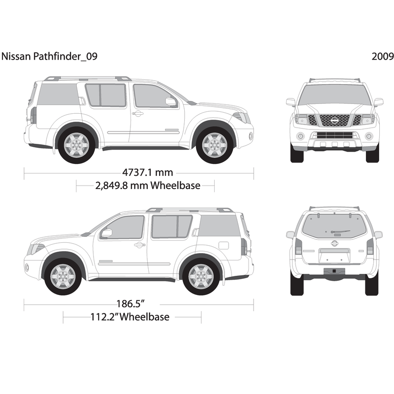 2009 Nissan Pathfinder V09 Vehicle Wrap Template