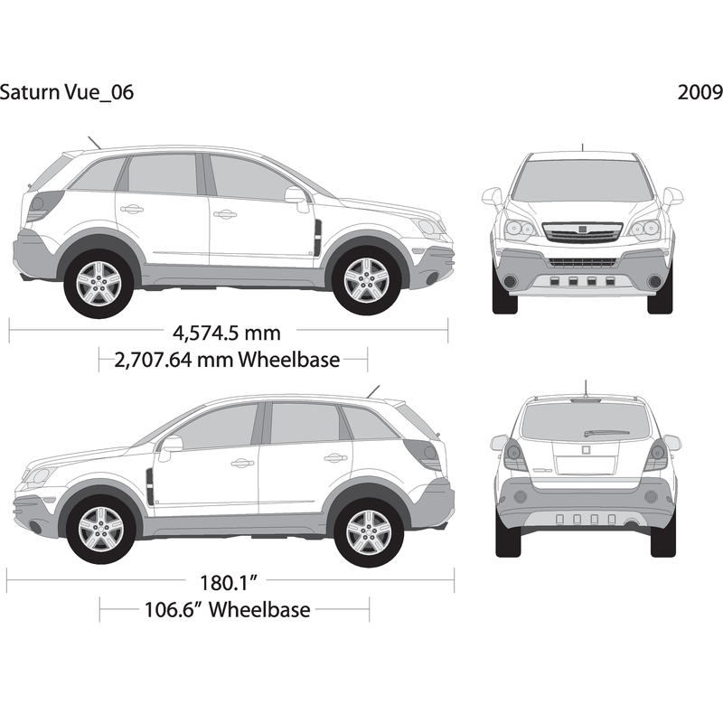 2009 Saturn Vue V06 Vehicle Wrap Template