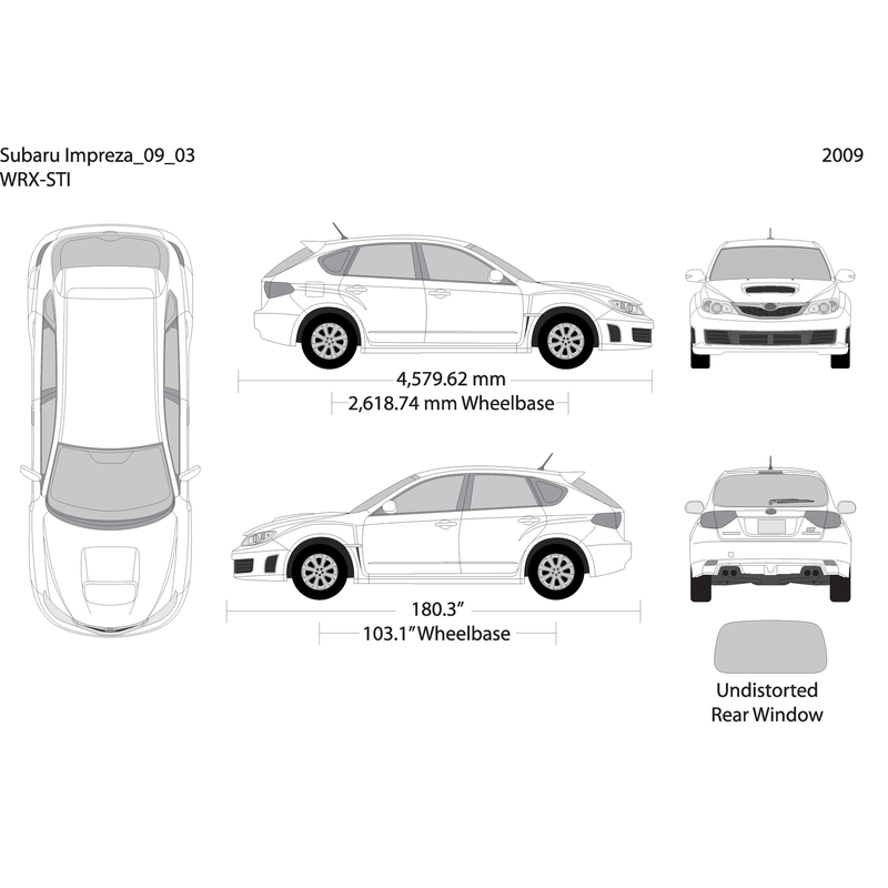 2009 Subaru Impreza V03 Vehicle Wrap Template