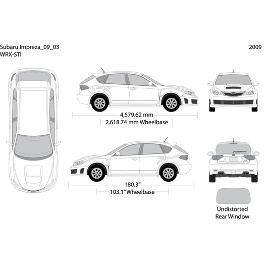 2009 Subaru Impreza V03 Vehicle Wrap Template