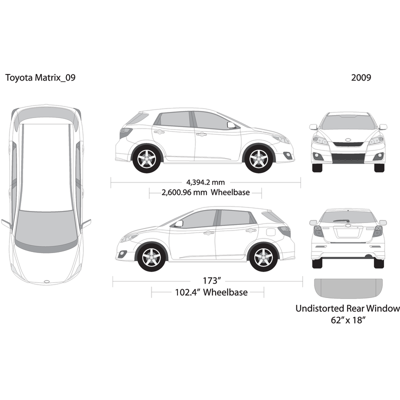 2009 Toyota Matrix V09 Vehicle Wrap Template