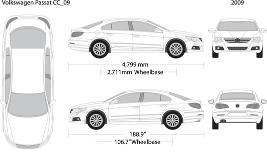 2009 Volkswagen Passat Cc Cc V09 Vehicle Wrap Template