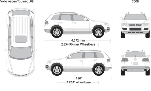 2009 Volkswagen Touareg V09 Vehicle Wrap Template