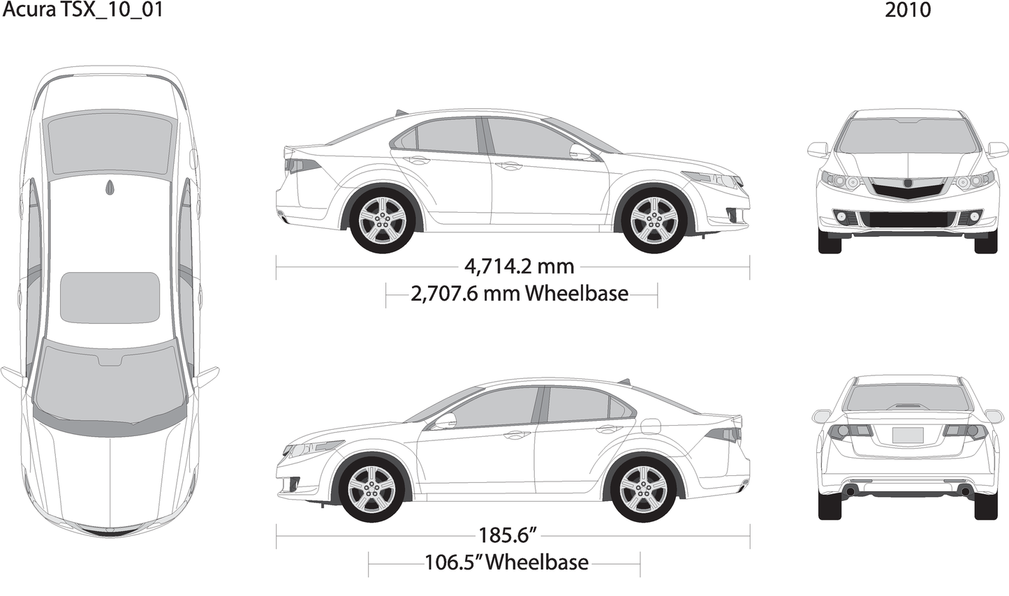 2010 Acura Tsx V01 Vehicle Wrap Template