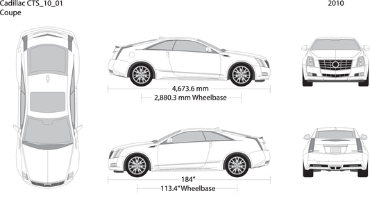 2010 Cadillac Cts V01 Vehicle Wrap Template