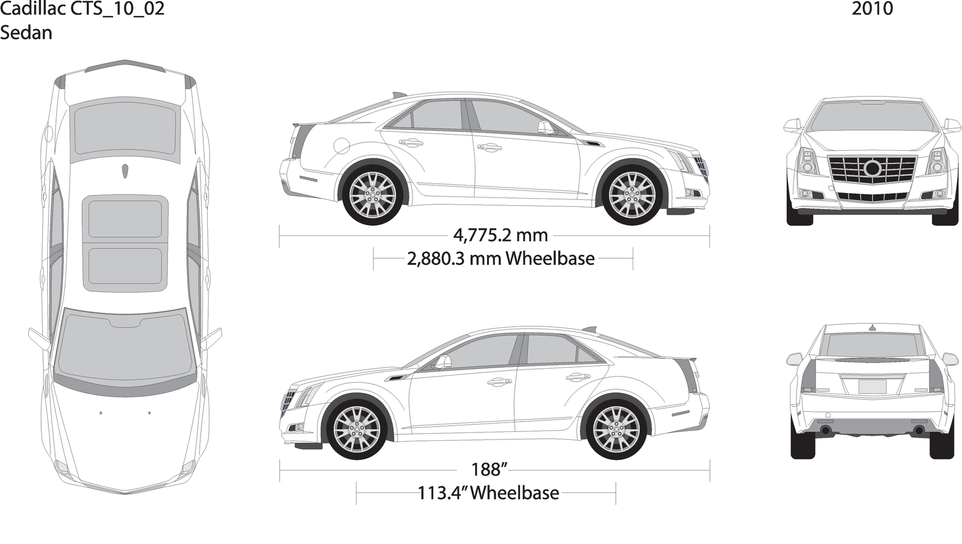 2010 Cadillac Cts V02 Vehicle Wrap Template