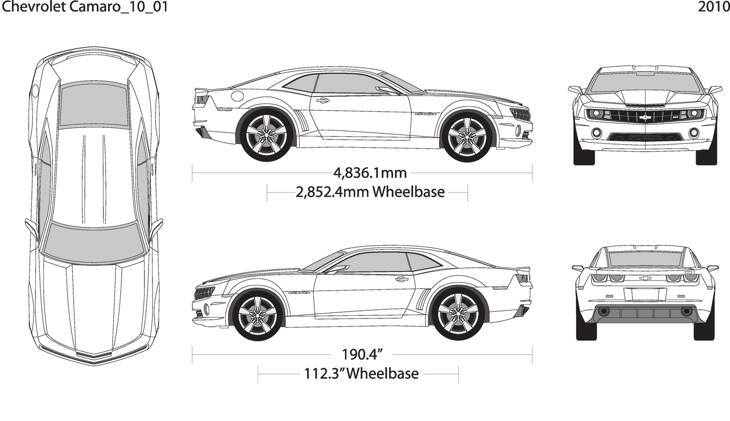 2010 Chevy Camaro V01 Vehicle Wrap Template