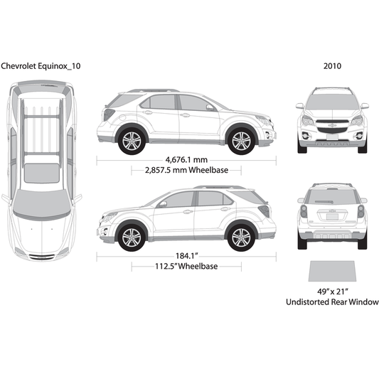 2010 Chevy Equinox V10 Vehicle Wrap Template