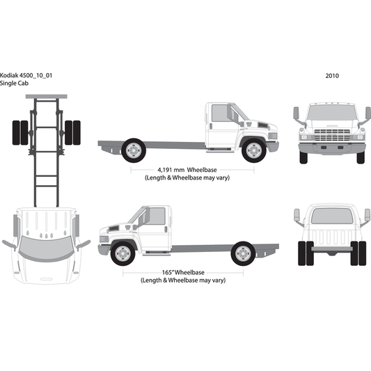 2010 Chevy Kodiak 4500 V01 Vehicle Wrap Template