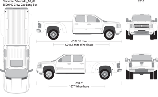 2010 Chevy Silverado 2500 3500 Hd V09 Vehicle Wrap Template