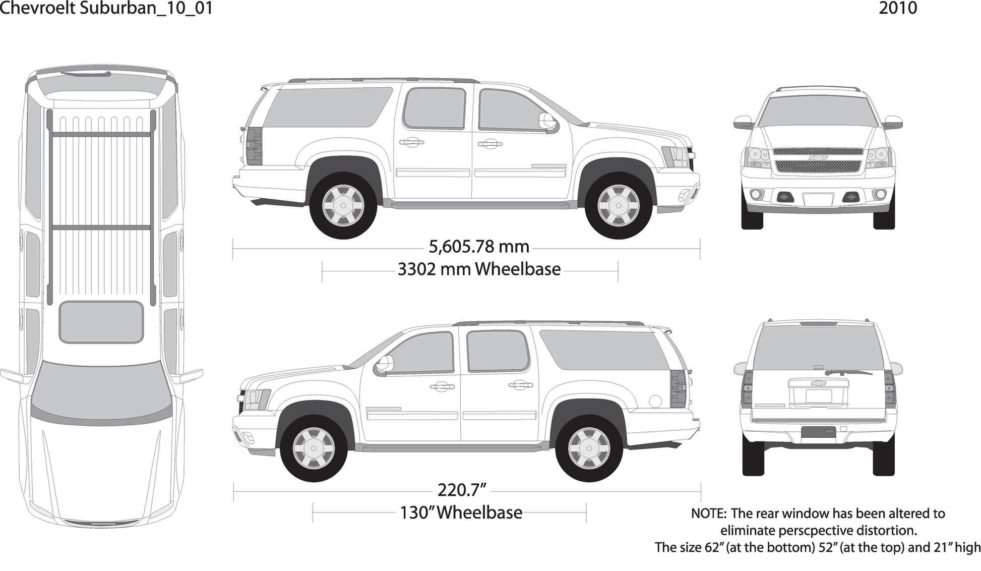 2010 Chevy Suburban V01 Vehicle Wrap Template