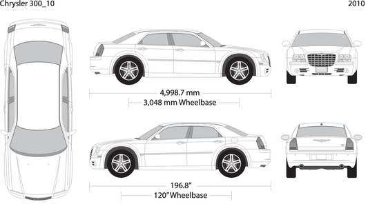 2010 Chrysler 300 V10 Vehicle Wrap Template
