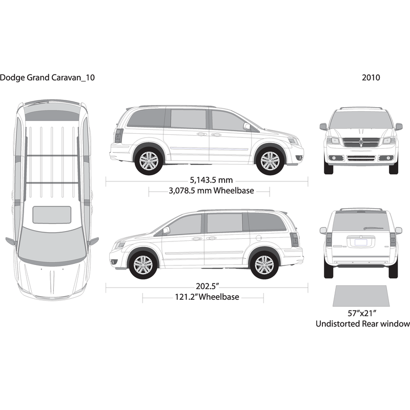 2010 Dodge Grand Caravan V10 Vehicle Wrap Template