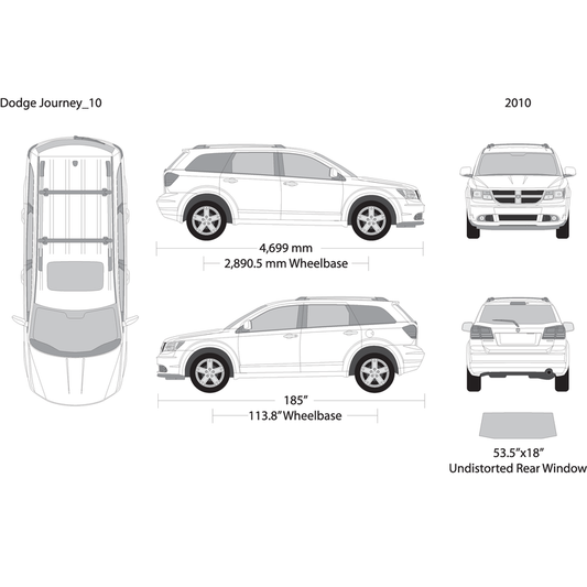 2010 Dodge Journey V10 Vehicle Wrap Template
