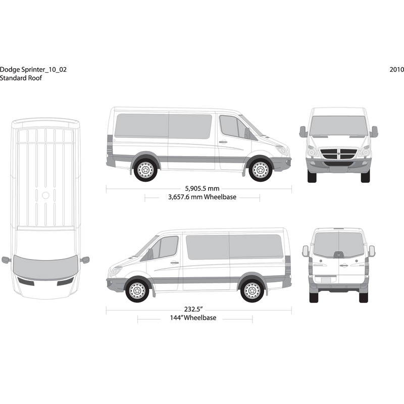 2010 Dodge Sprinter V02 Vehicle Wrap Template