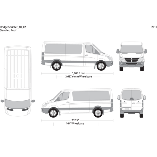 2010 Dodge Sprinter V02 Vehicle Wrap Template