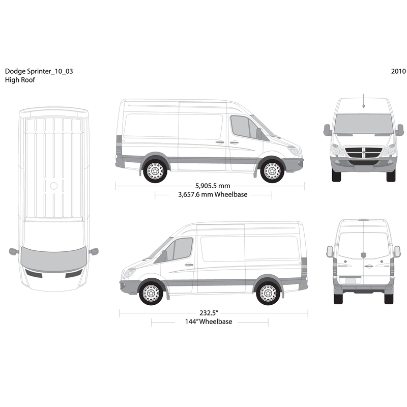 2010 Dodge Sprinter V03 Vehicle Wrap Template
