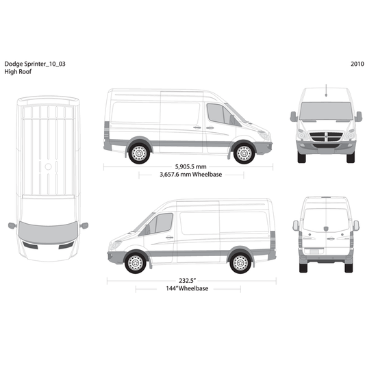 2010 Dodge Sprinter V03 Vehicle Wrap Template
