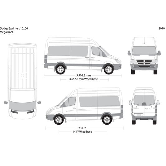 2010 Dodge Sprinter V06 Vehicle Wrap Template
