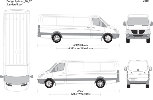 2010 Dodge Sprinter V07 Vehicle Wrap Template
