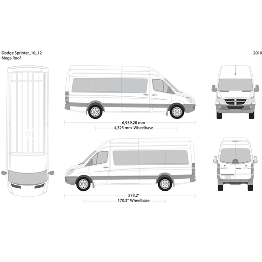 2010 Dodge Sprinter V12 Vehicle Wrap Template