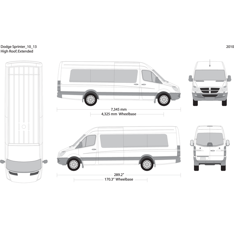 2010 Dodge Sprinter V14 Vehicle Wrap Template