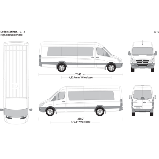 2010 Dodge Sprinter V14 Vehicle Wrap Template