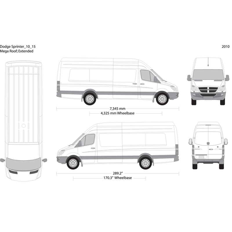 2010 Dodge Sprinter V15 Vehicle Wrap Template