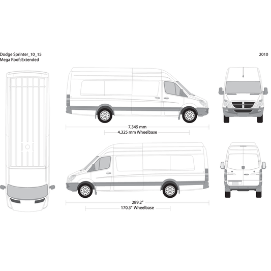 2010 Dodge Sprinter V15 Vehicle Wrap Template
