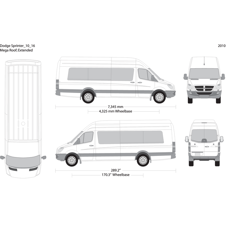 2010 Dodge Sprinter V16 Vehicle Wrap Template