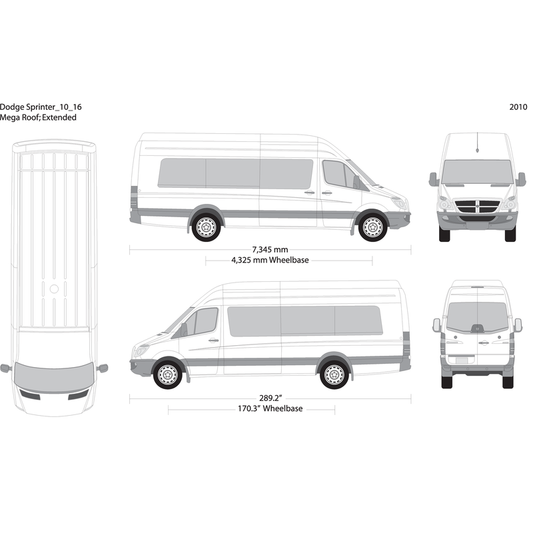 2010 Dodge Sprinter V16 Vehicle Wrap Template