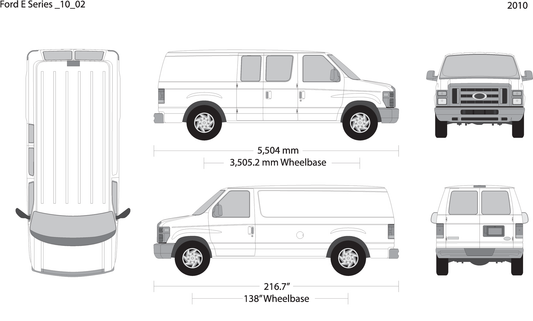 2010 Ford E Series V02 Vehicle Wrap Template