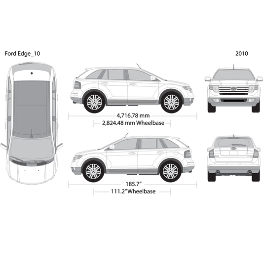 2010 Ford Edge V10 Vehicle Wrap Template