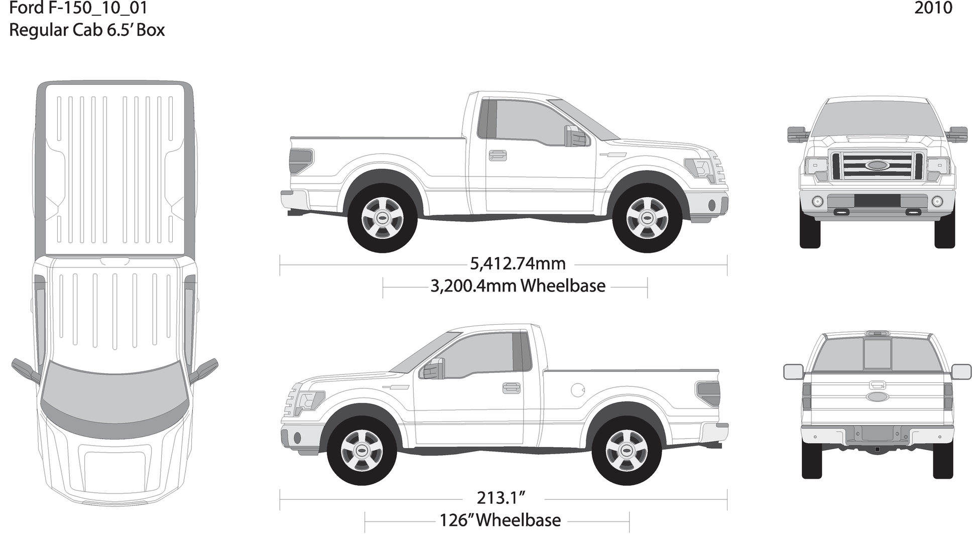 2010 Ford F 150 V01 Vehicle Wrap Template
