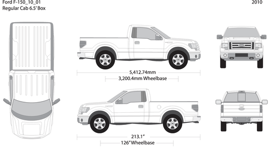 2010 Ford F 150 V01 Vehicle Wrap Template