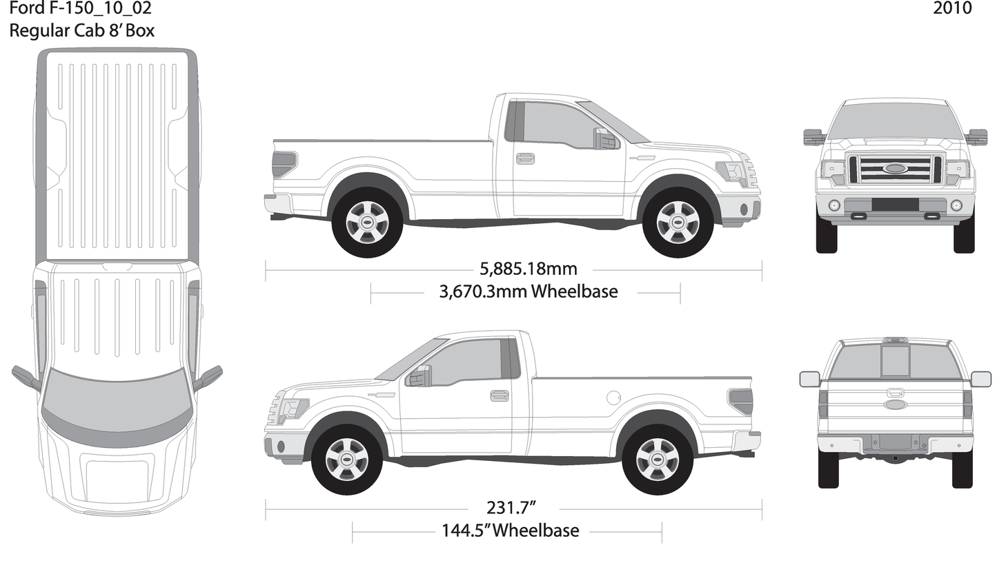 2010 Ford F 150 V02 Vehicle Wrap Template