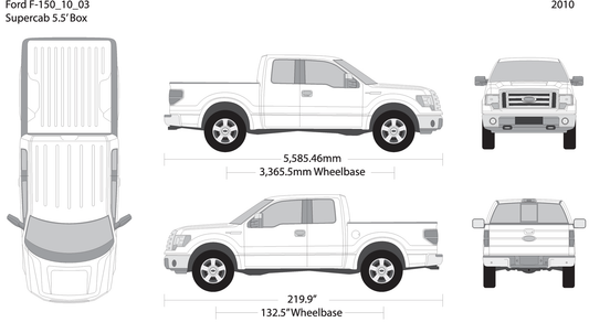 2010 Ford F 150 V03 Vehicle Wrap Template
