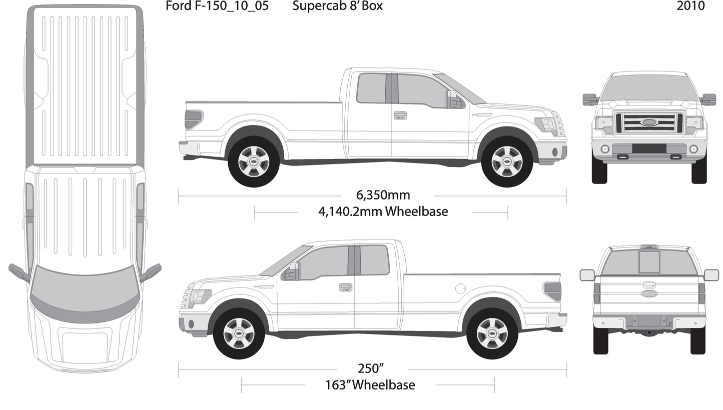 2010 Ford F 150 V05 Vehicle Wrap Template