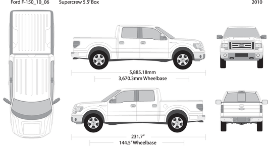 2010 Ford F 150 V06 Vehicle Wrap Template