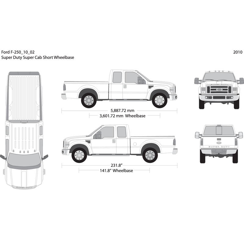2010 Ford F 250 V02 Vehicle Wrap Template