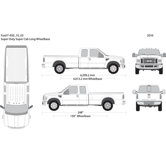2010 Ford F 450 V03 Vehicle Wrap Template