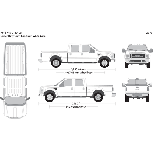 2010 Ford F 450 V05 Vehicle Wrap Template