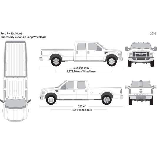 2010 Ford F 450 V06 Vehicle Wrap Template
