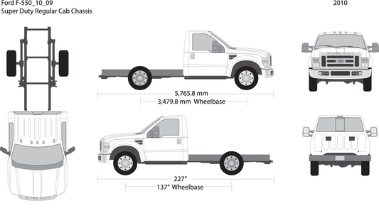 2010 Ford F 550 V09 Vehicle Wrap Template