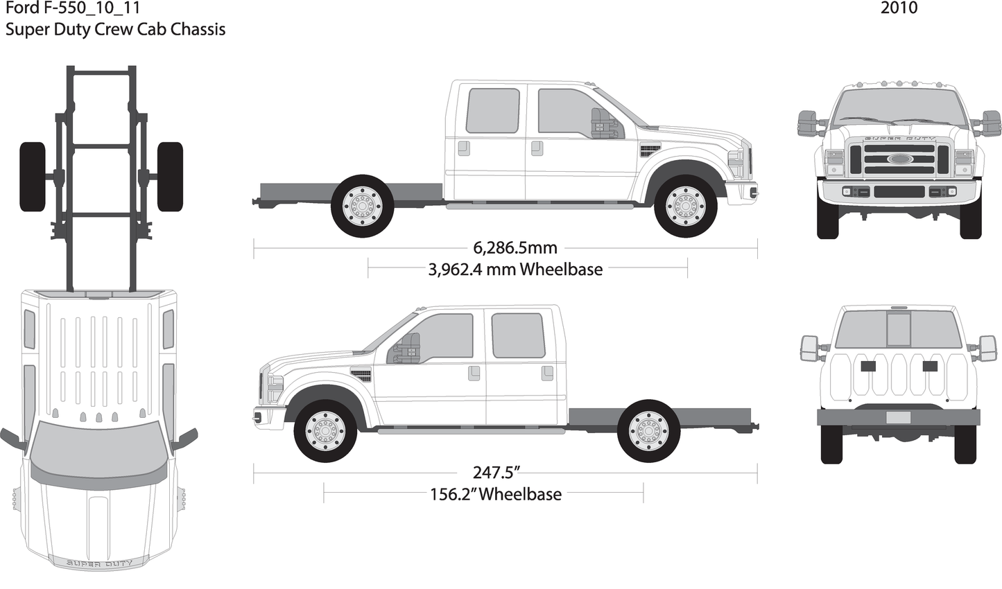 2010 Ford F 550 V11 Vehicle Wrap Template