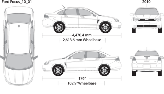 2010 Ford Focus V01 Vehicle Wrap Template