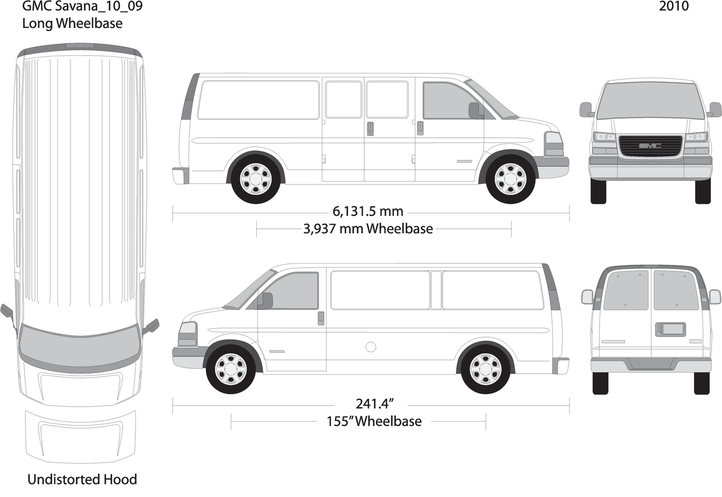 2010 Gmc Savana V09 Vehicle Wrap Template