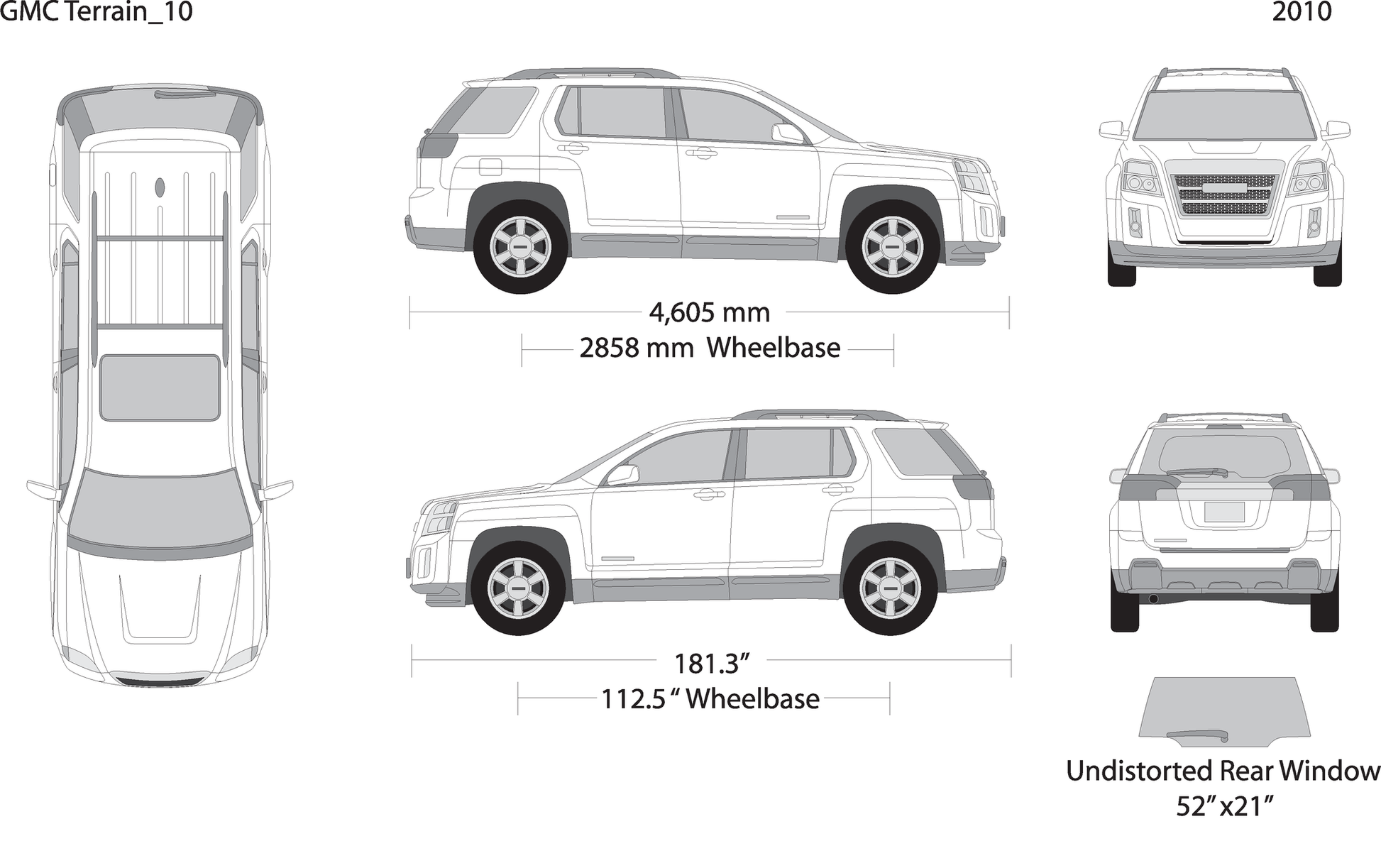 2010 Gmc Terrain V10 Vehicle Wrap Template